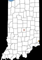 Indiana Map Showing Aurora