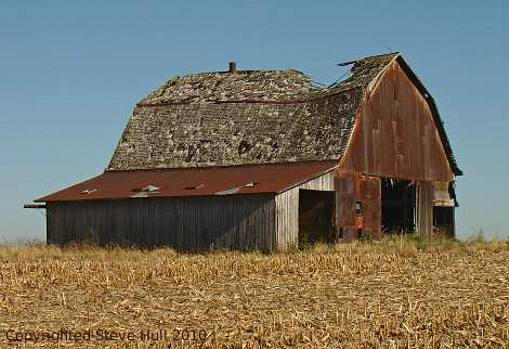 An old dilapidated barn.
