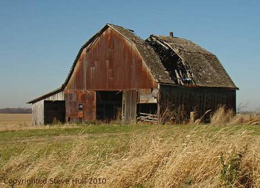 An old decaying barn in Decatur county, Indiana.