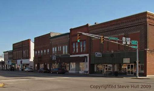 Old commercial buildings in Knightstown Indiana