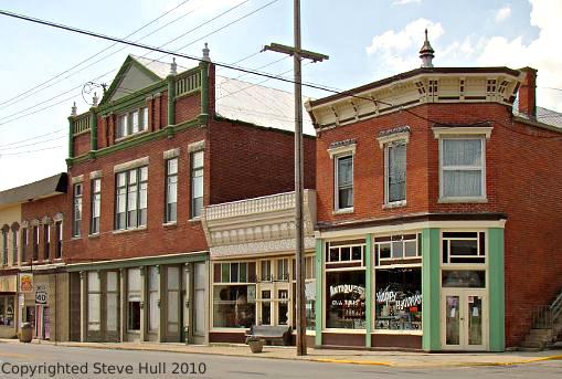 Commercial buildings & opera house in Lewisville Indiana