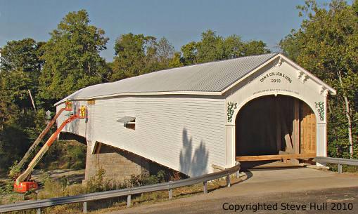 New Moscow covered bridge nearly completed