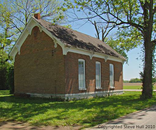 A small rural school house in Shelby county Indiana